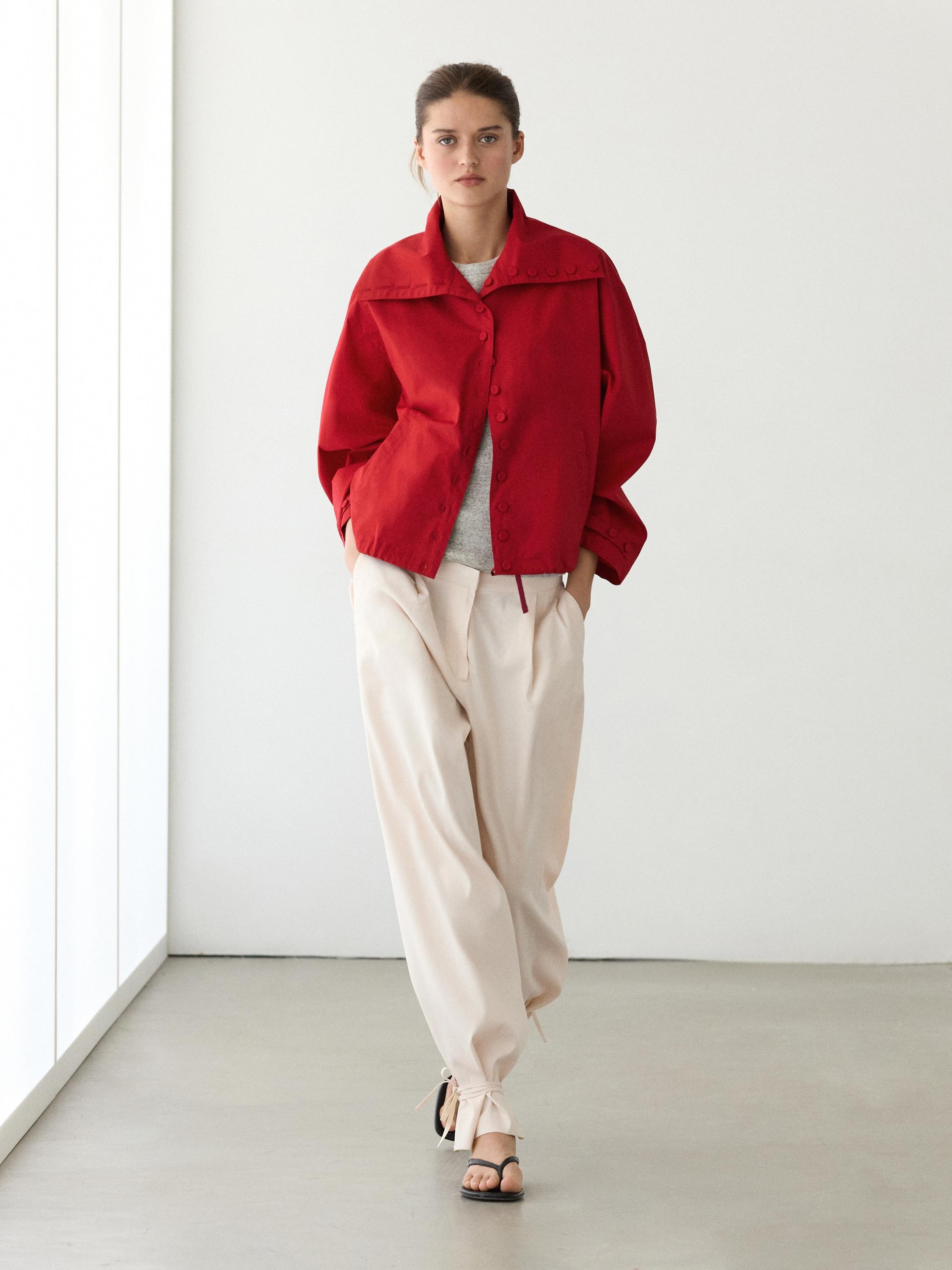Massimo Dutti, Lightweight Cotton Jacket With Button Details