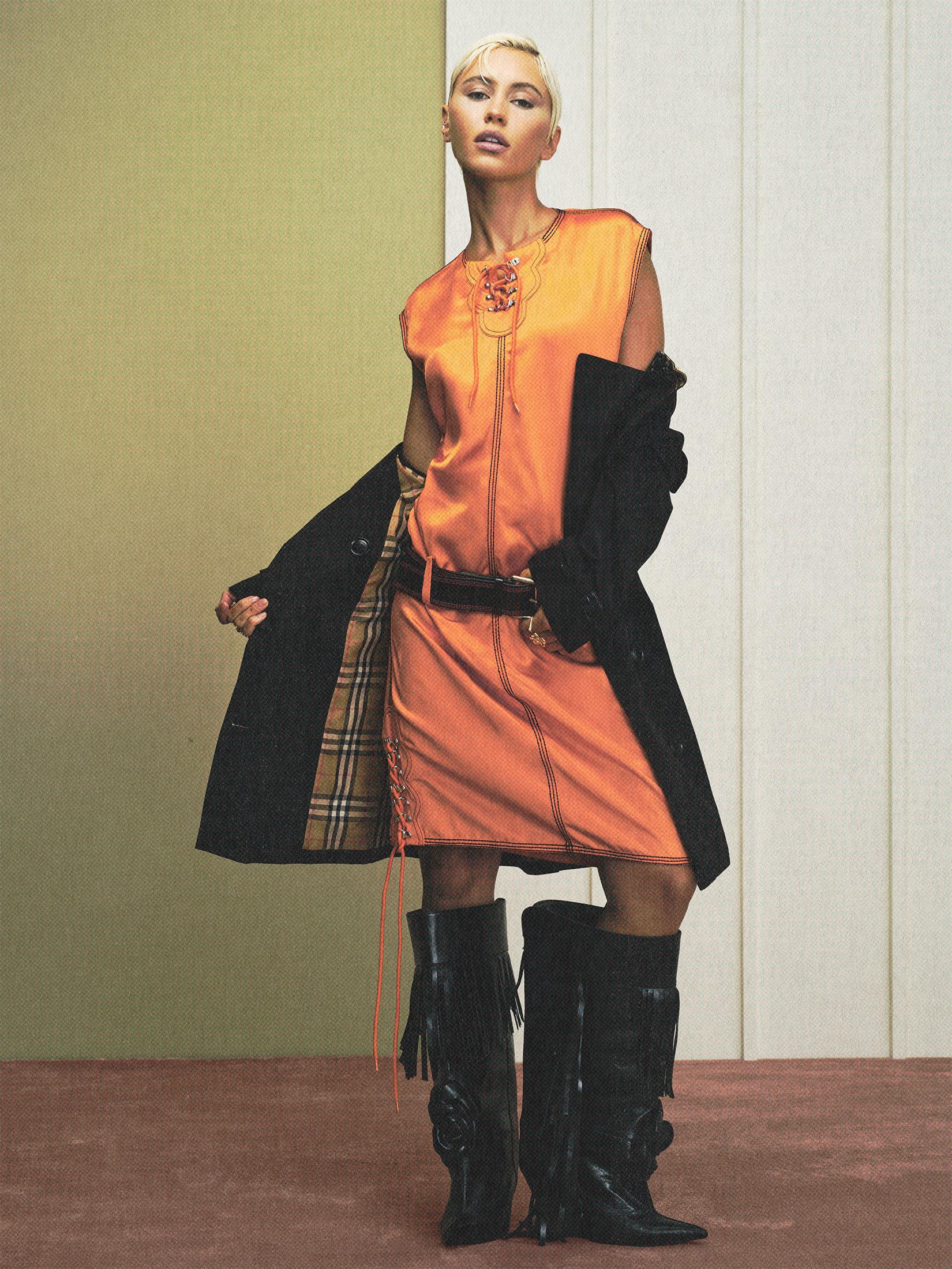 Iris Law poses on the cover of Who What Wear for the 20th Anniversary October 2026 edition