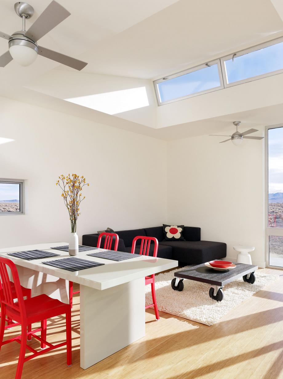 The Rondolino Residence is a prefab prototype, developed by Peter Strzebniok and Kelly Ishida Sloan of San Francisco based Nottoscale architects