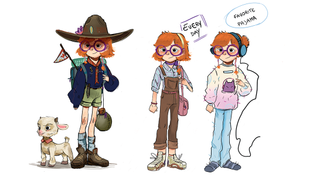 A female cartoon character