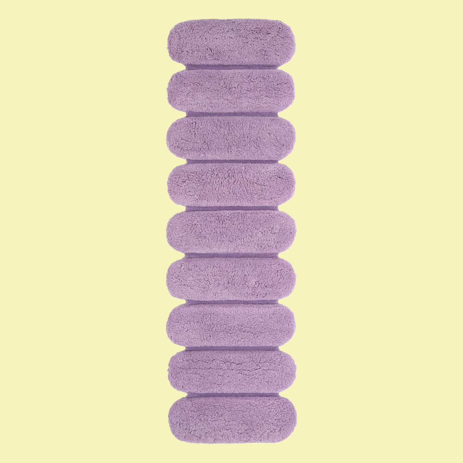 A purple stacked runner