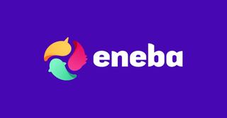 The Eneba logo on a purple background.