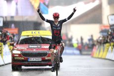 Michael Storer celebrates victory at Auron