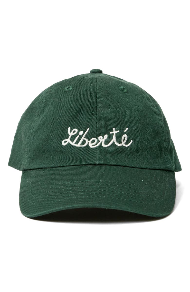 Libert&amp;eacute; Embroidered Cotton Twill Baseball Cap