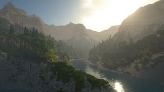 Minecraft Middle-earth - the Anduin river recreated in Minecraft
