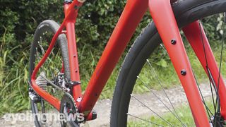 An angled view of the Merida Silex 700 showing three of the mounting points