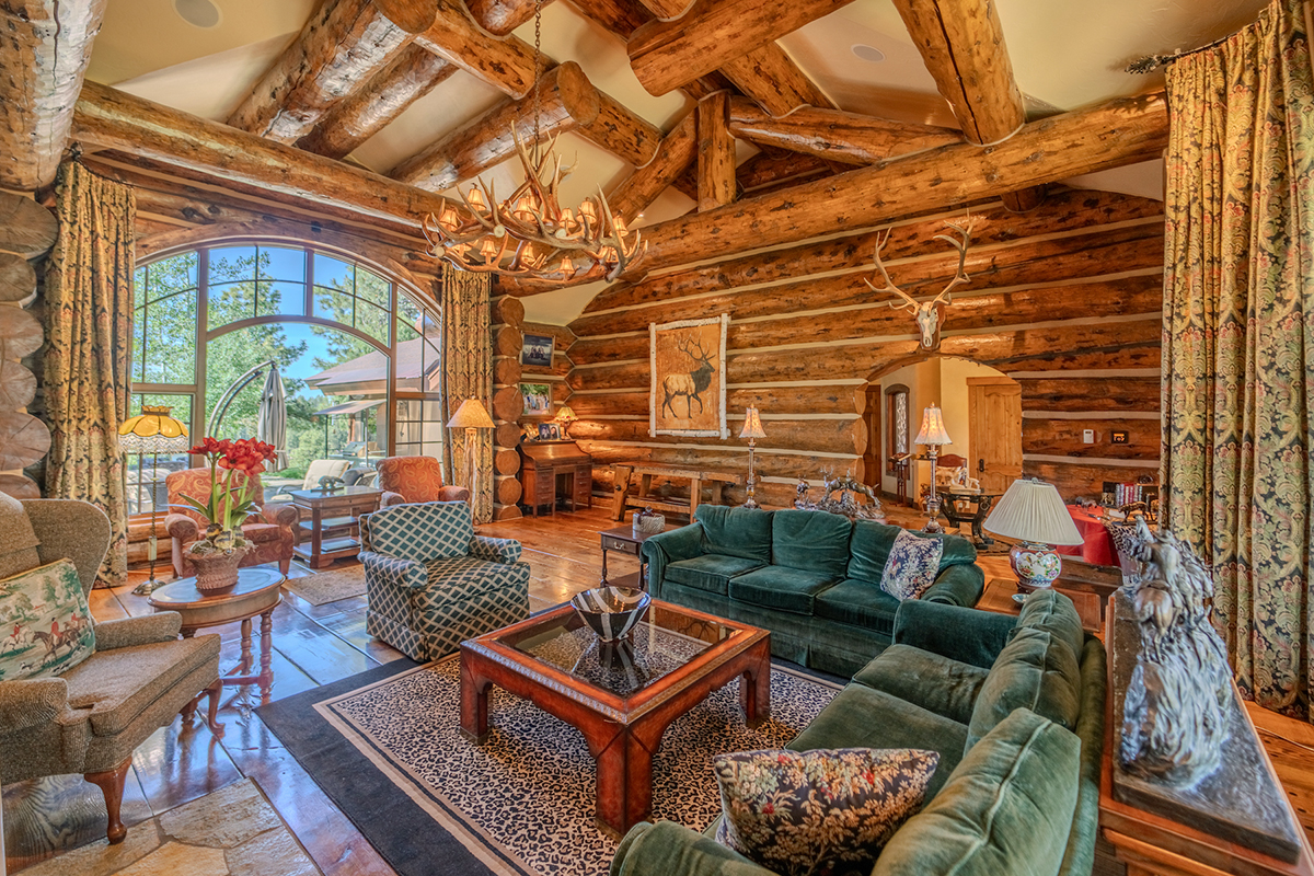 Log home interior