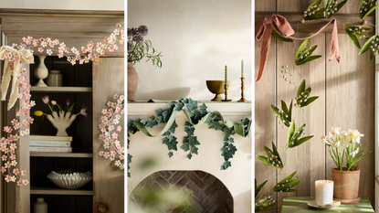 a string of spring garland