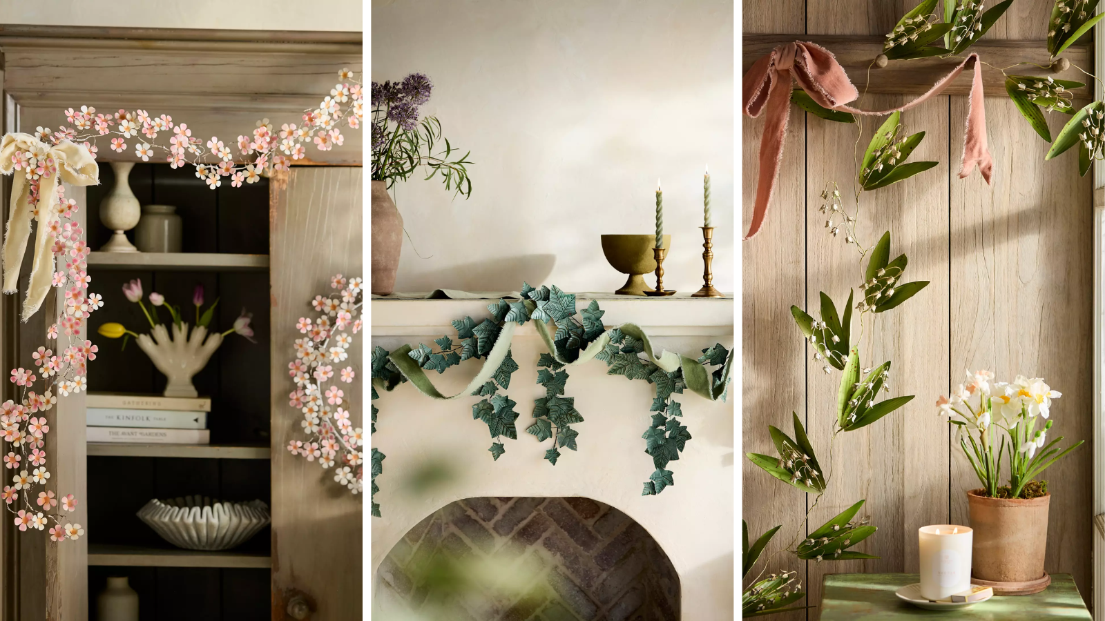 a string of spring garland