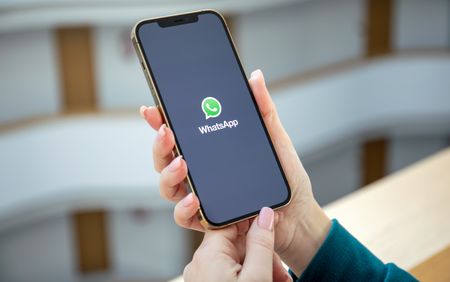 WhatsApp logo on iPhone