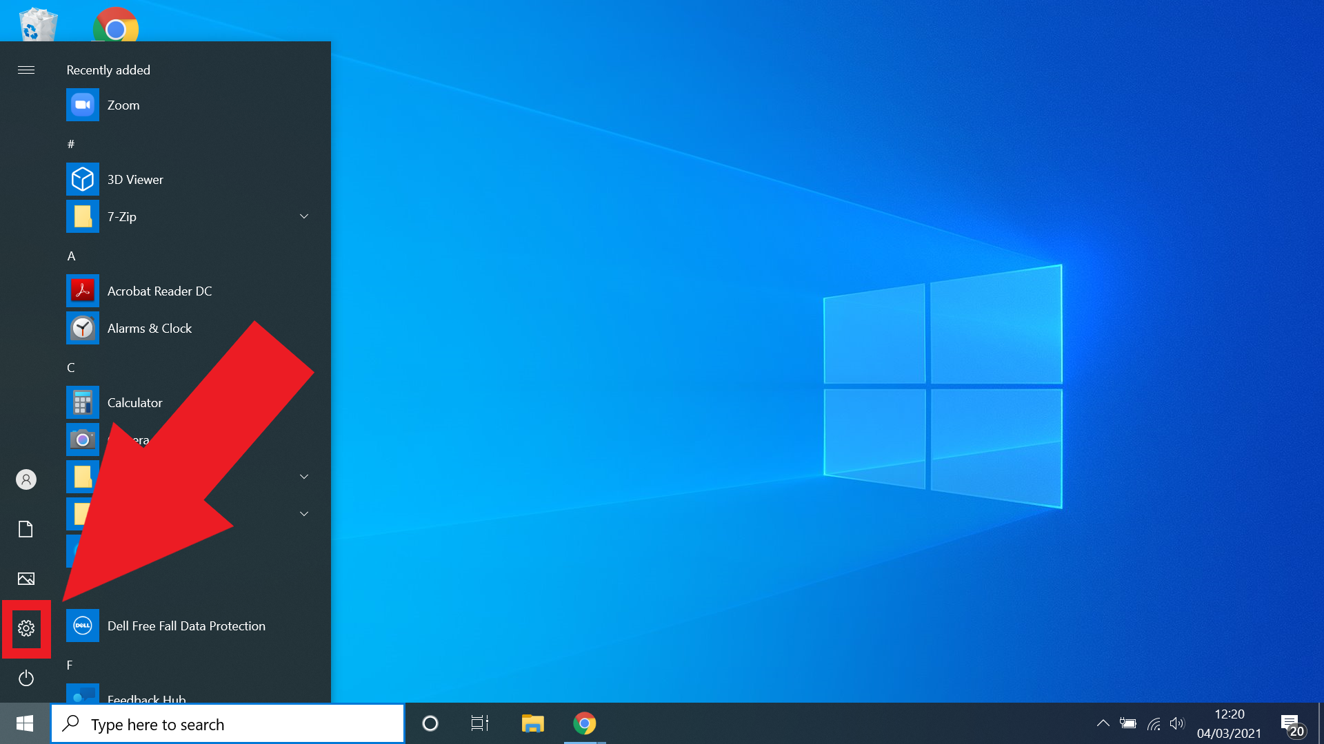 Подключение сетевого диска в Windows 10 - выберите настройки