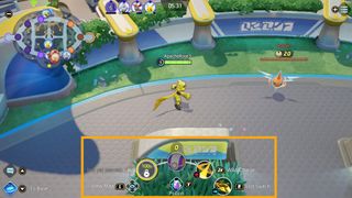Pokemon Unite moves screen