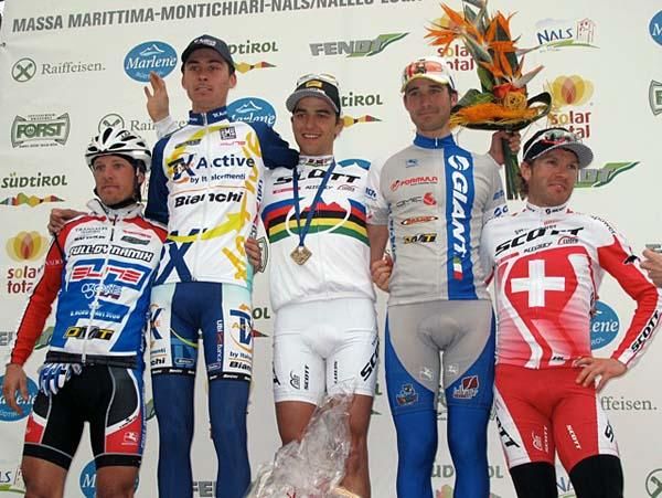 The men's podium