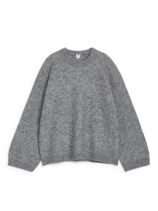 Alpaca-Wool Blend Jumper - Light Grey - Arket Gb