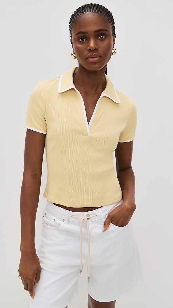 Veronica Beard Jean Kearney Tee With Contrast Piping
