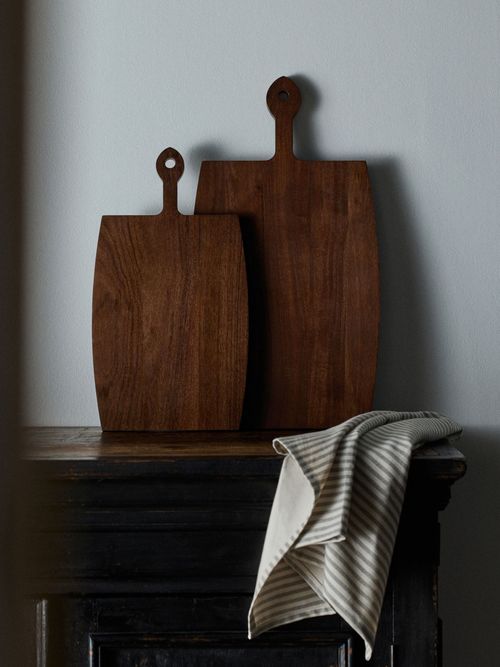 2 Pack Brown Wooden Serving Boards