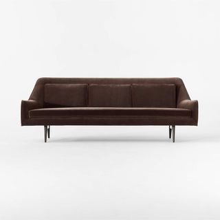 gray velvet sofa