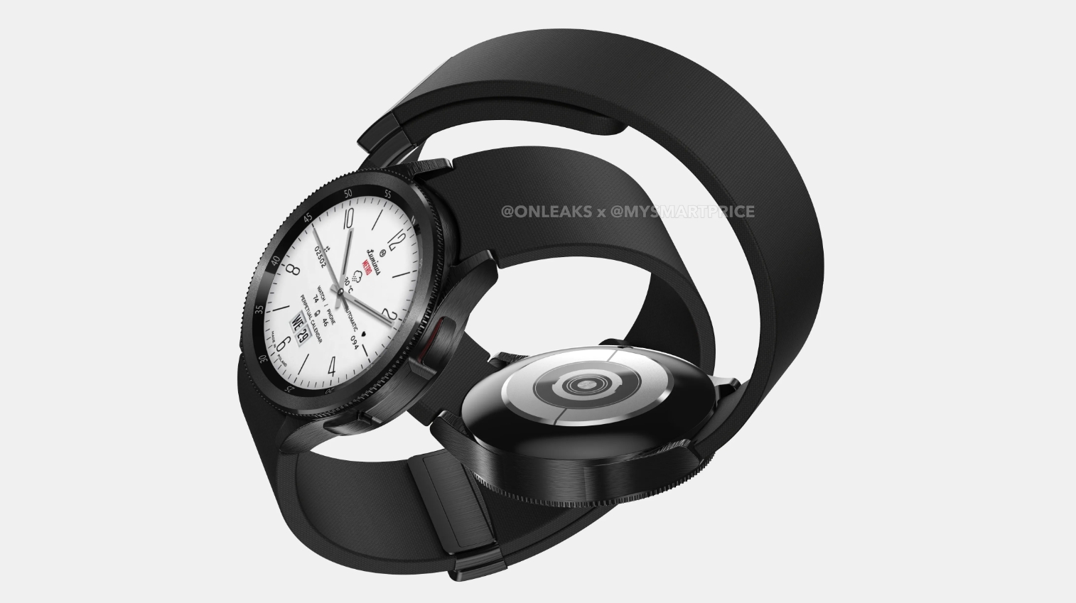 A leaked render showing the Samsung Galaxy Watch 6 Classic