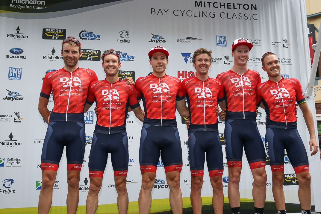 Drapac on the podium