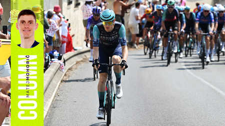 Matej Mohoric of Bahrain - Victorious attacks on Stage 7 of the Tour de France. (Photo by Tim de Waele/Getty Images)