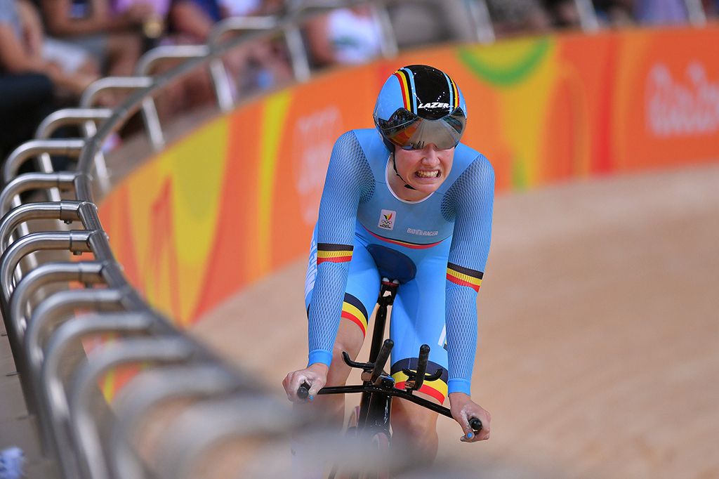 Jolien D'Hoore (Belgium) after the individual pursuit