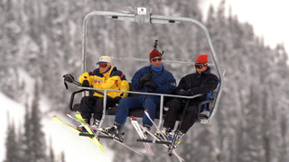 Prince Charles, Prince William & Prince Harry During Their Skiing Holiday In Whistler Mountain Resort In British Colombia, Canada