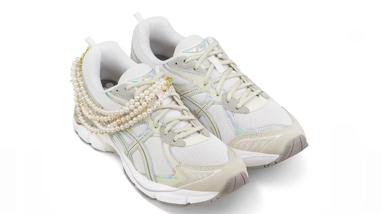Asics x Tasaki pearl running shoes