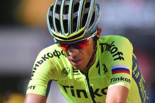 Tinkoff's Alberto Contador at the finish of stage 5.