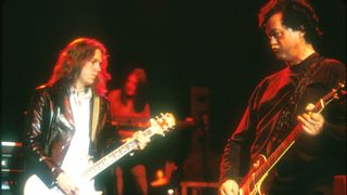 Jimmy Page (right) and Rich Robinson of The Black Crowes