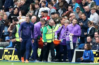 Hugo Lloris was injured during the defeat to Brighton