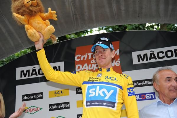 Race leader Bradley Wiggins (Sky)