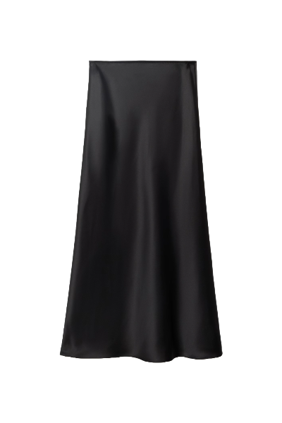 MANGO, Satin Long Skirt 
