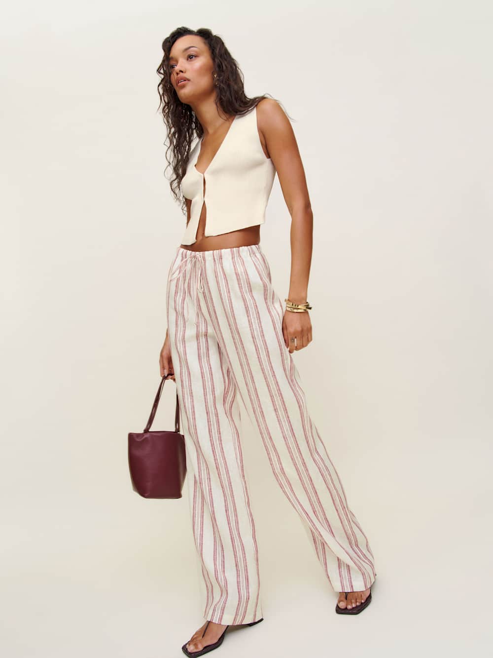 Petites Olina Linen Pant
