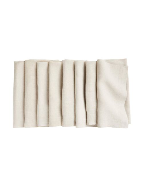 Marin Light Blue EUROPEAN FLAX &trade;-Certified Linen Napkins, Set of 8