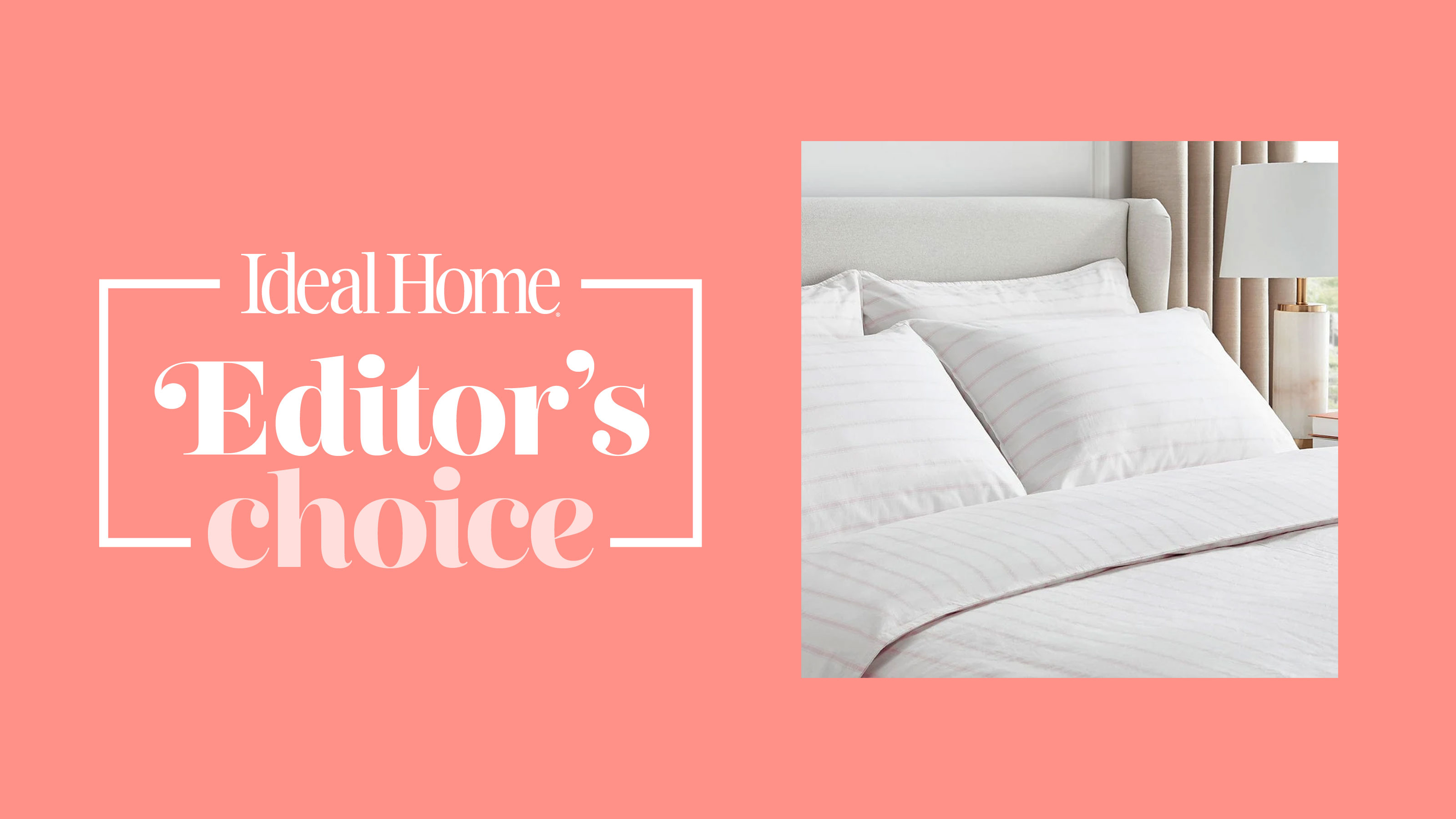 Pink stripe bedding