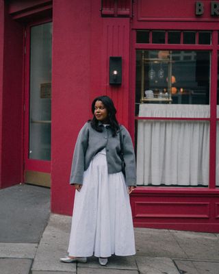 @styleidealist wearing a maxi skirt and cardigan