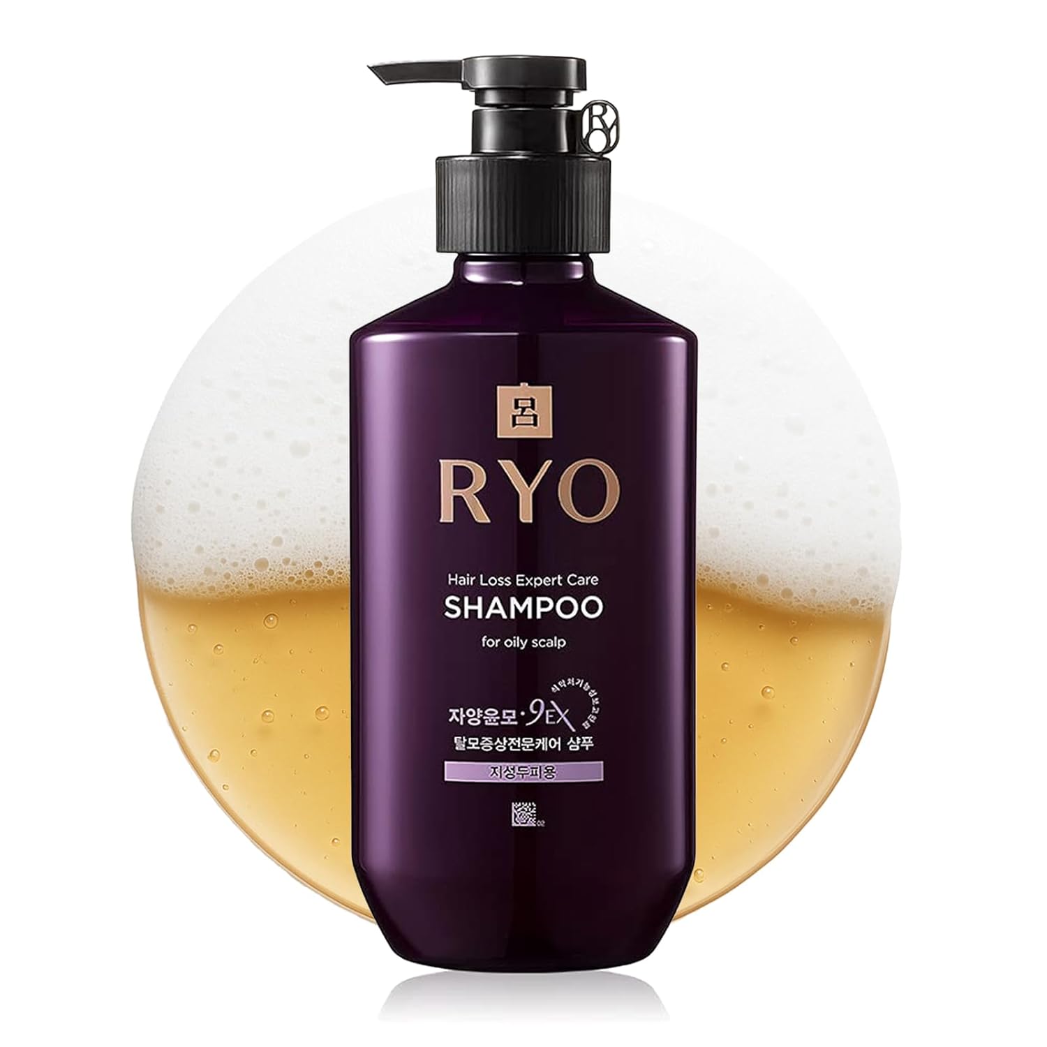 Ryo Hair Strength Expert Care Shampoo for Oily Scalp, Moisturizing and Relieving Itchiness for Dryness, Hair Strengthening, Sebum Control, 13.53 Fl Oz.