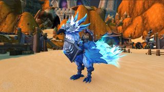 The Coldflame Tempest, a new ice phoenix mount coming in WoW's 20th anniversary event.