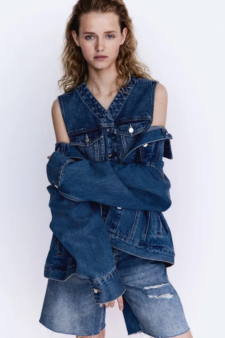 H&M, Baggy Low Denim Shorts