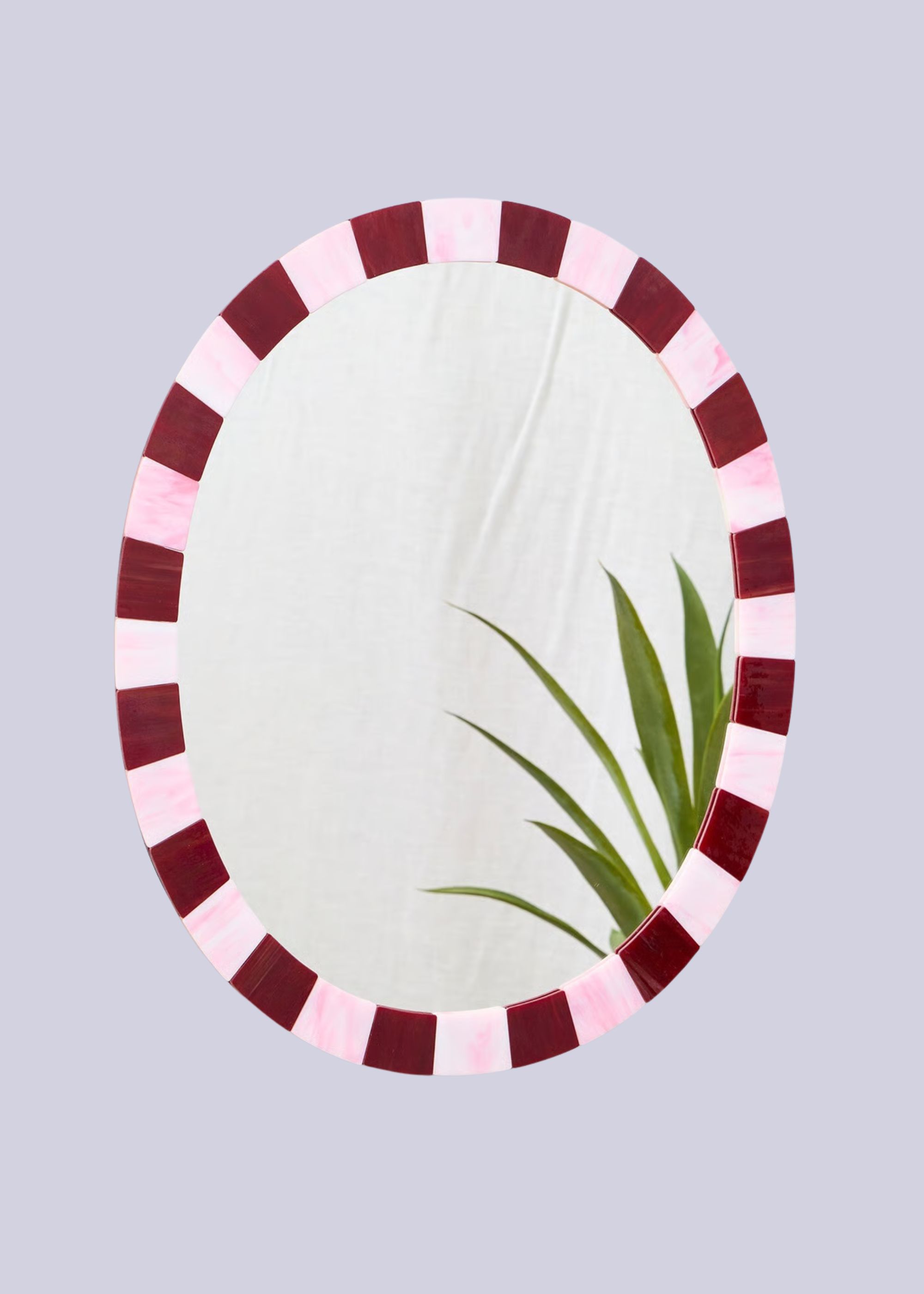 Oliver Bonas, Alyssa Pink &amp;amp; Green Glass Wall Mirror