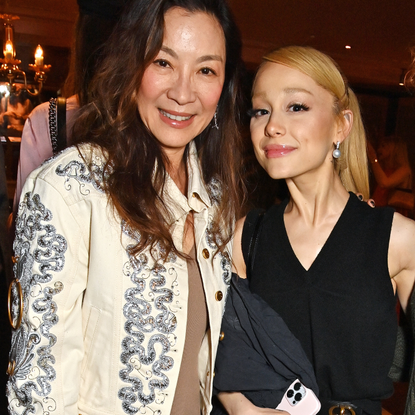 Michelle Yeoh and Ariana Grande attend Michelle Yeoh's Oscar celebrations hosted by Yeoh's manager David Unger and the Mandarin Oriental Hyde Park, London