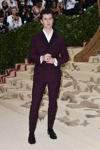 Shawn Mendes attends the Heavenly Bodies: Fashion & The Catholic Imagination Costume Institute Gala at The Metropolitan Museum of Art on May 7, 2018 in New York City.
