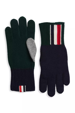 Thom Browne navy gloves