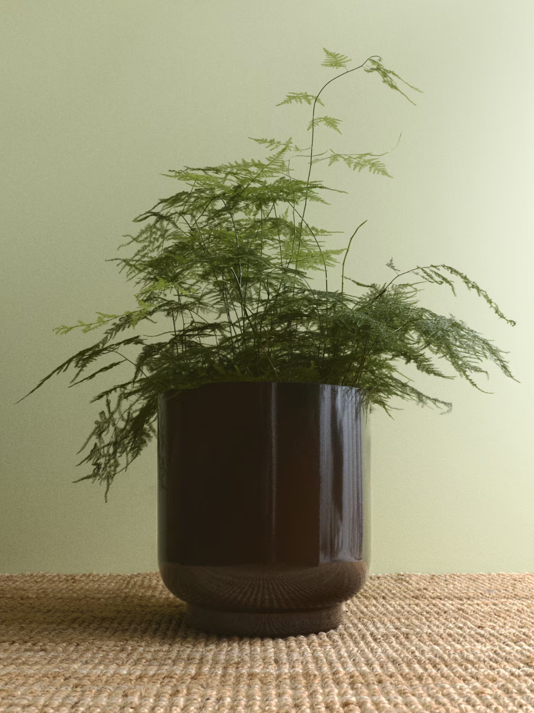 A dark brown metalplanter from H&amp;amp;M