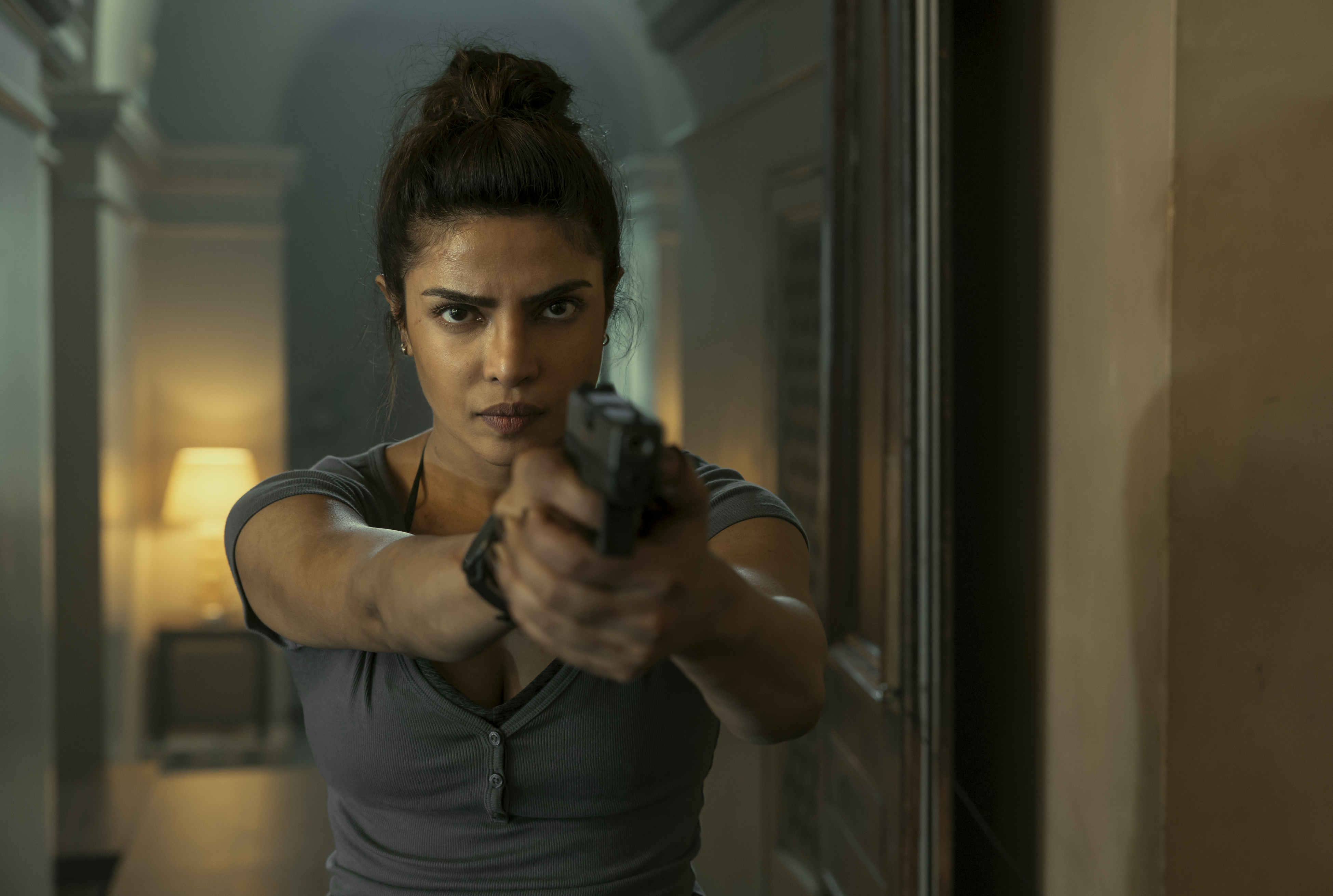 Priyanka Chopra Jones as MI6 agent Noel Bisset in Heads Of State