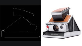 Teaser image of the 10Art.CC Pocket Fold 66 next to a Polaroid SX-70