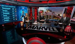 ESPN 2 Commentary Team on Marvel Set