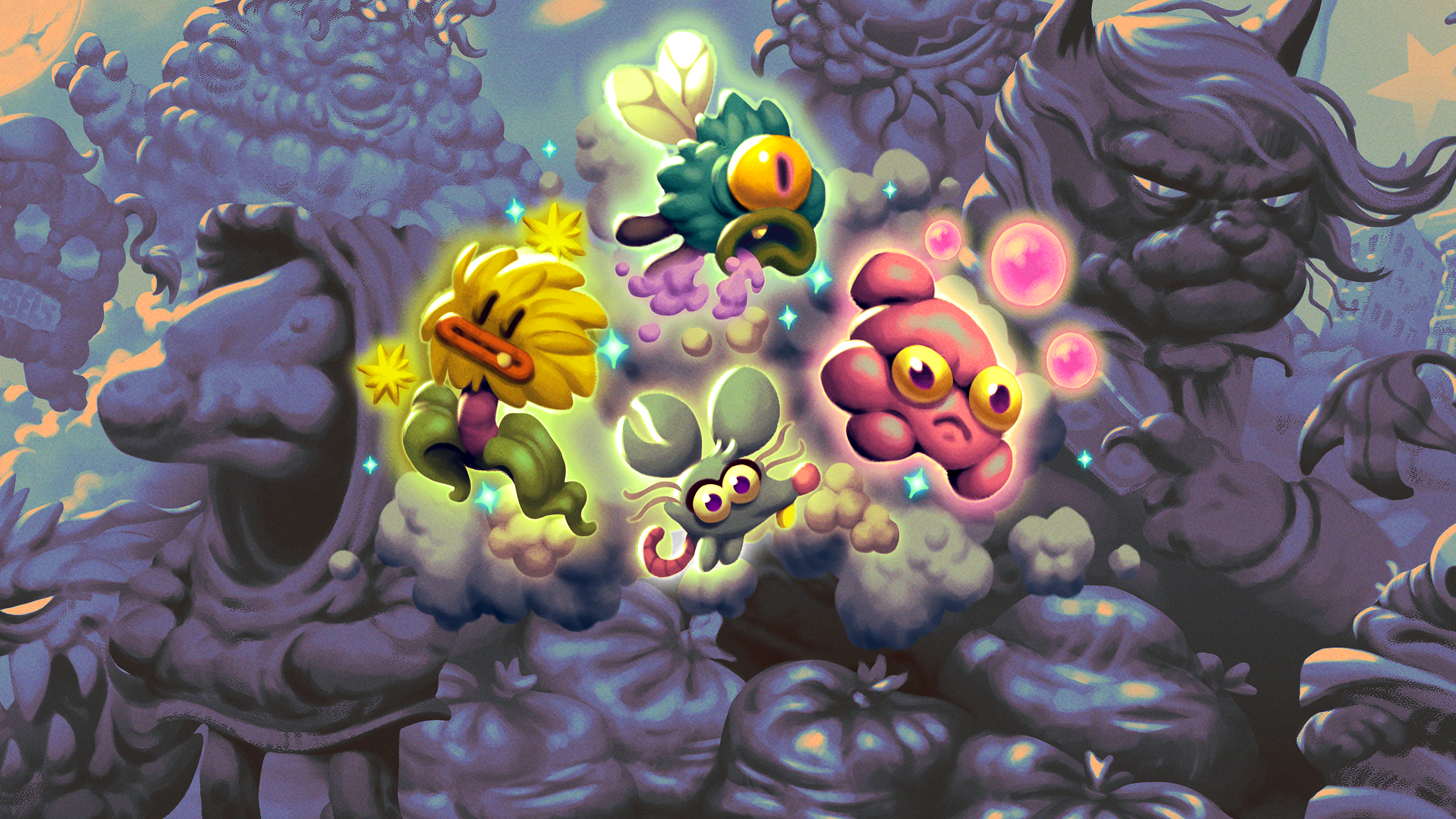 The mouse with three morsels in Morsels.