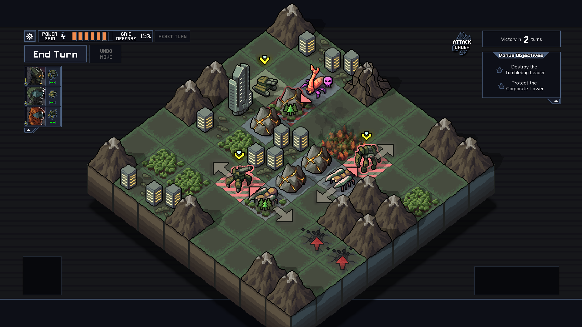 Into the Breach: Advanced Edition screen