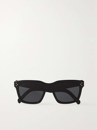 Oversized Square-Frame Acetate Sunglasses